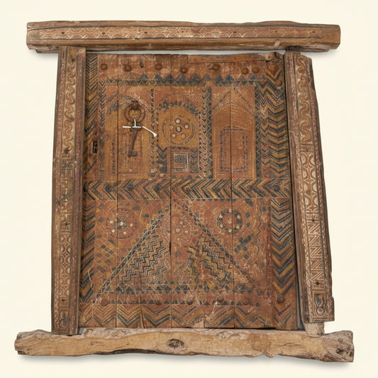 Antique Moroccan Amazigh (Berber) Granary Door Panel