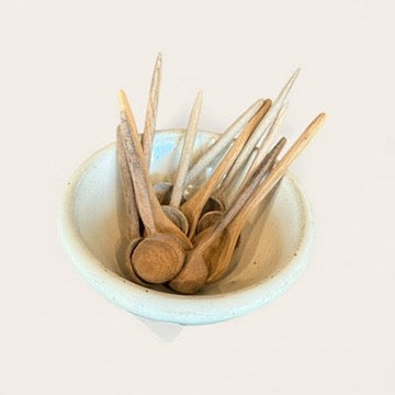 Hand Made Walnut Wood Salt spoon