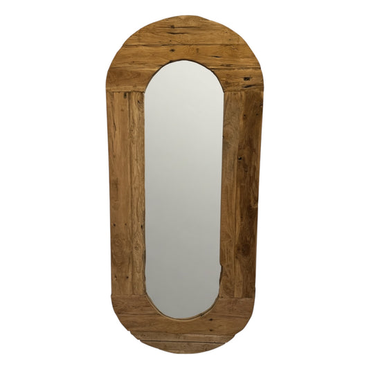 Up-cycled Teak Mirror Oval