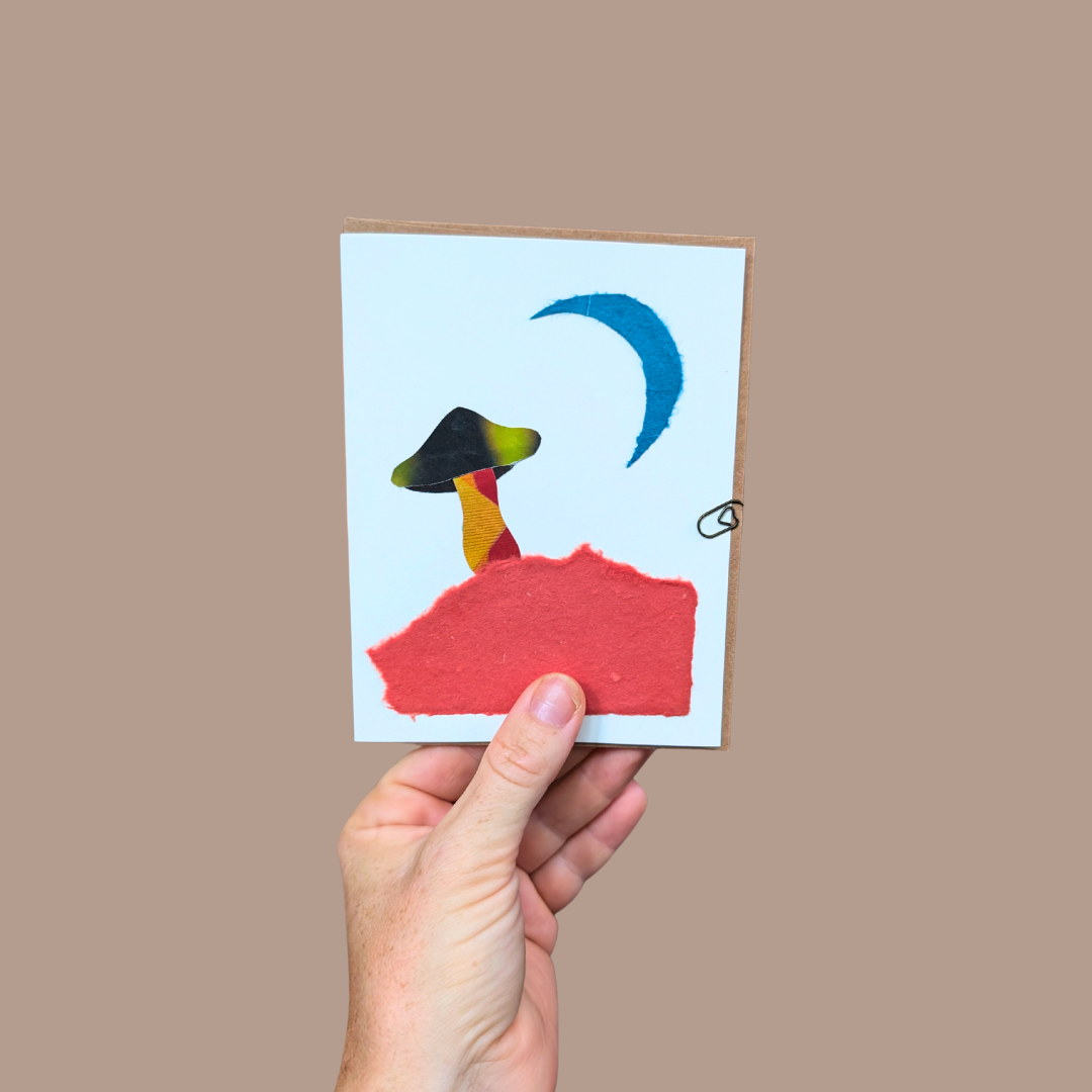 Hnadmade Mushroom Greeting Cards (Blank Inside)