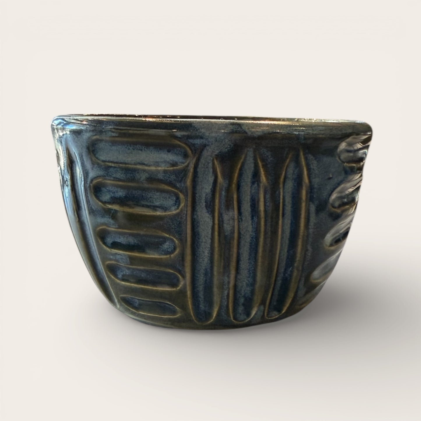 ap pottery small blue vessel