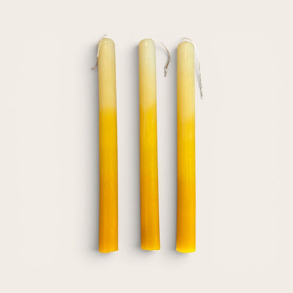 Oaxacan Wide Hand-Poured Ombré Taper Candles