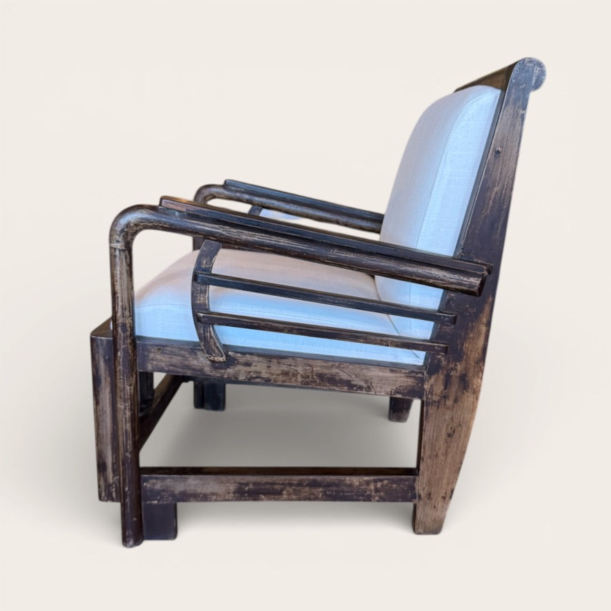 Antique Teak Occasional Armchair