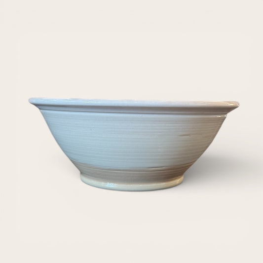 ap pottery white & beige serving bowl