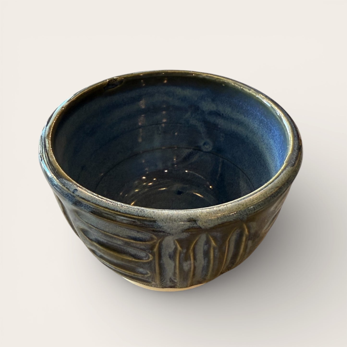 ap pottery small blue vessel