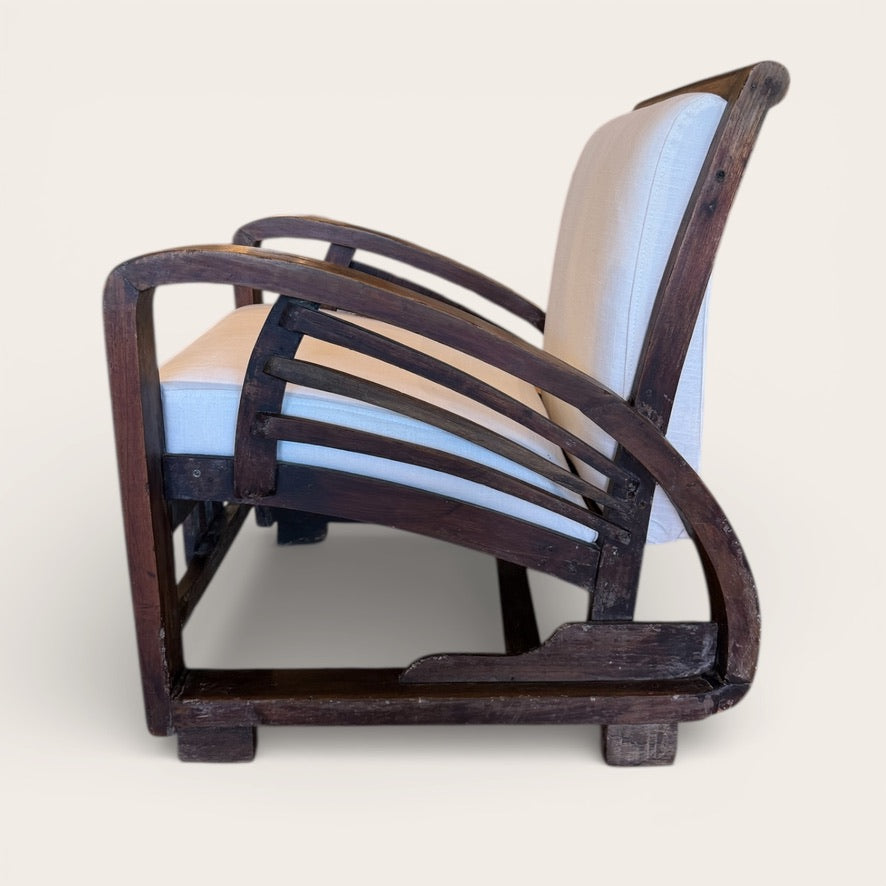 Antique Teak Occasional Armchair