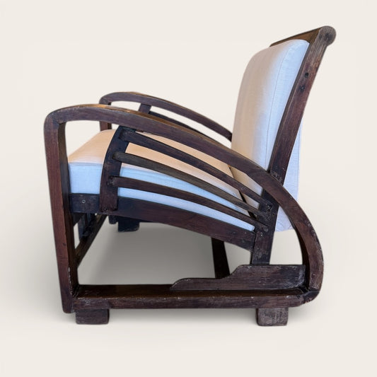 Antique Teak Occasional Armchair