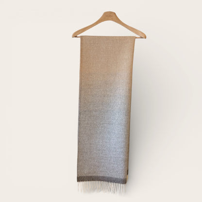 Ombre Baby Alpaca Throw Grey