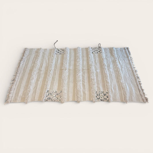 Moroccon Traditional Hand Woven Wedding Blanket with Straps
