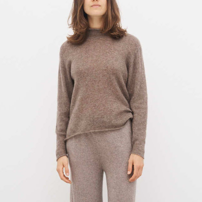Ava Cashmere/ Silk Mockneck Sweater