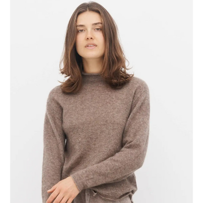 Ava Cashmere/ Silk Mockneck Sweater