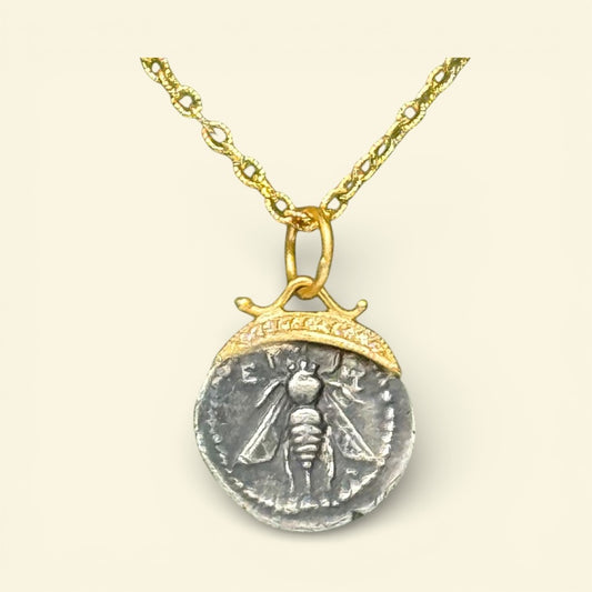Diamond Ephesus Coin Pendant