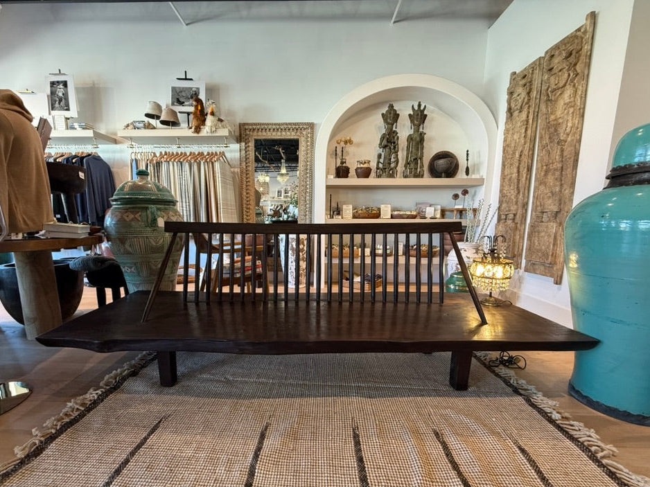 Zen Spindle Back Bench - Teak