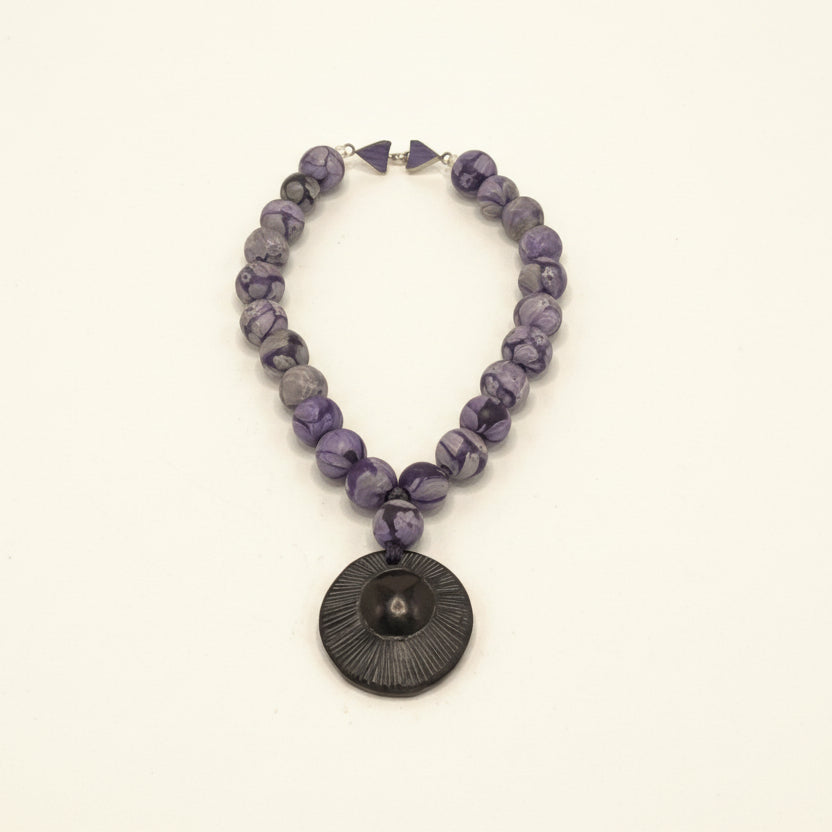 Seed Palm Beach Antique Venetian Trade Bead Necklace