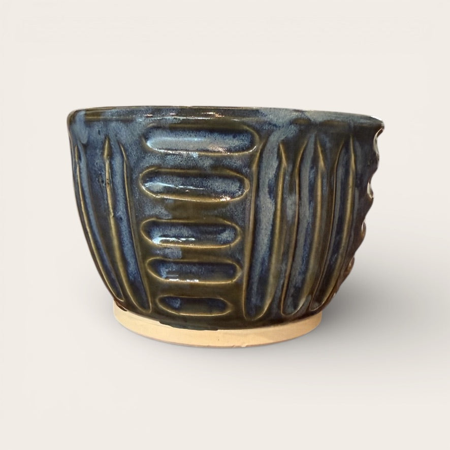 ap pottery small blue vessel