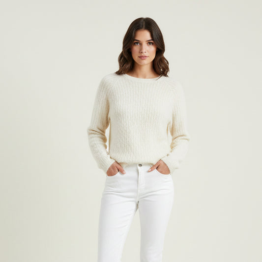 Caroline Cashmere Pointelle Sweater