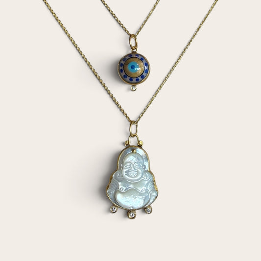 Buddha Intaglio Mother-Of-Pearl Charm