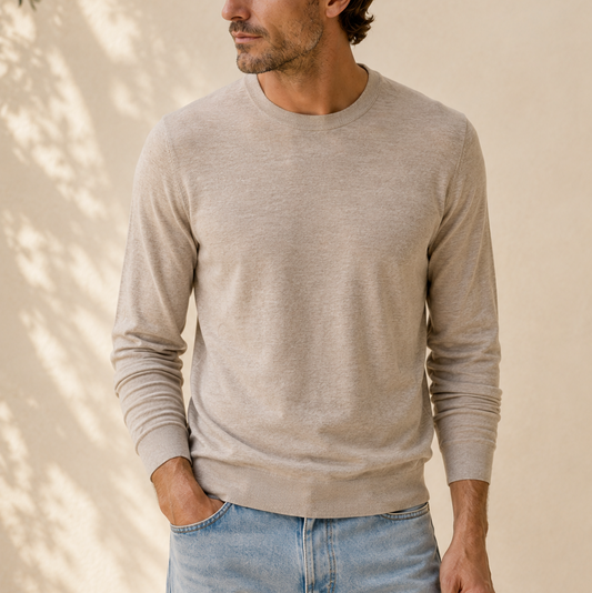 Men’s Italian Renewed Superfine Cashmere Crewneck
