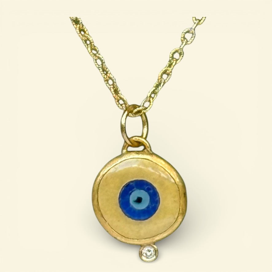 Painted Evil Eye Pendant
