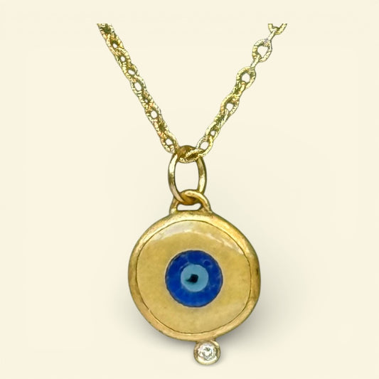 Painted Evil Eye Pendant
