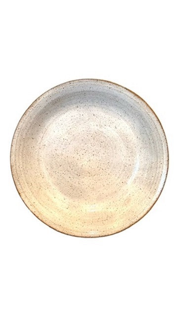 ap pottery white speckled pasta bowl / serving dish