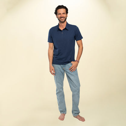 found. Men's Organic Cotton Short Sleeve Polo