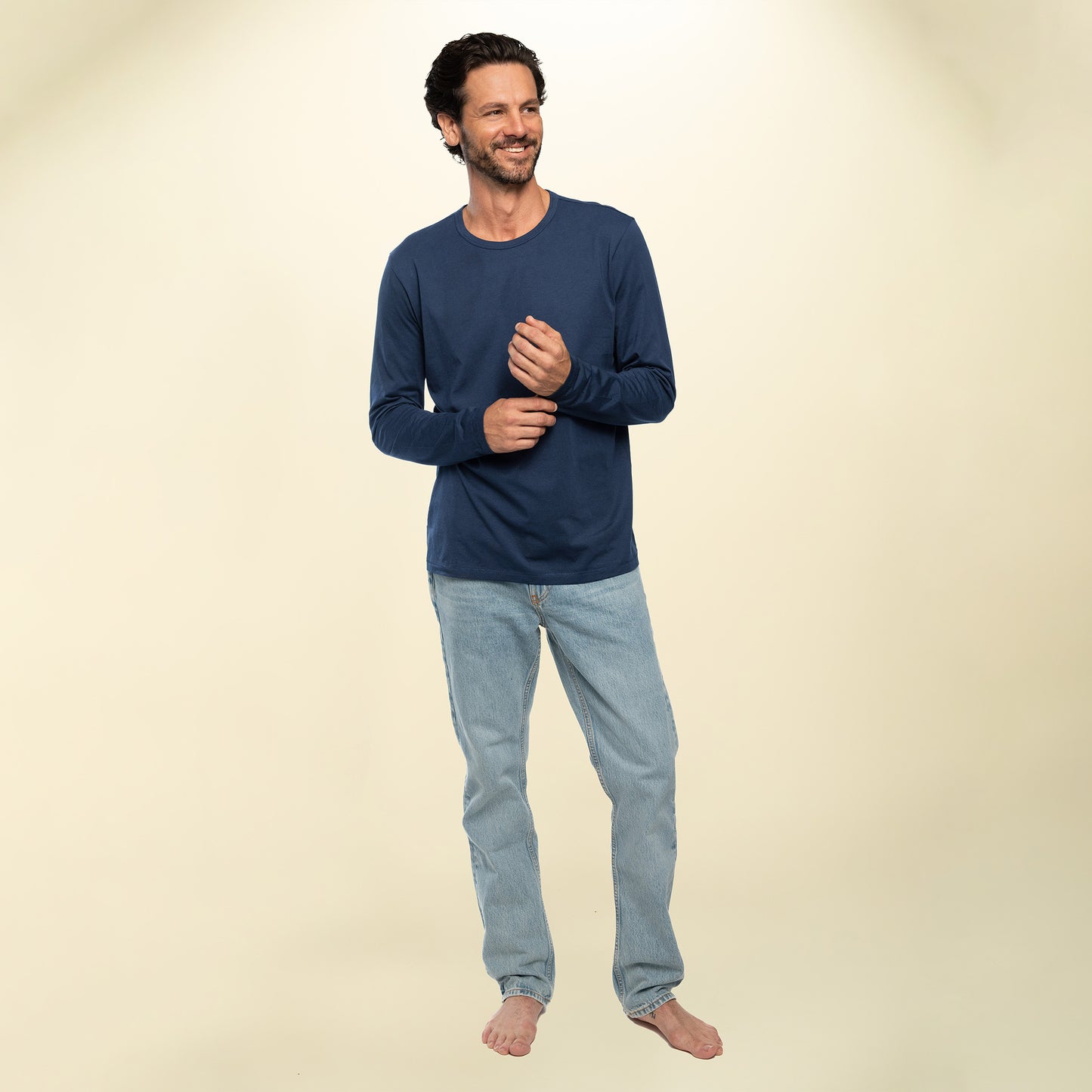 found. Men's Organic Cotton Long Sleeve Crew Neck