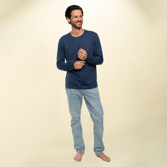 found. Men's Organic Cotton Long Sleeve Crew Neck