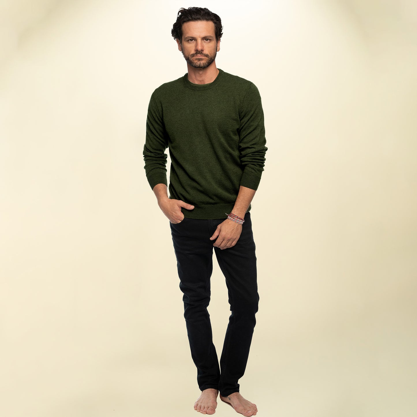 Men’s Italian Renewed Cashmere Crewneck Sweater