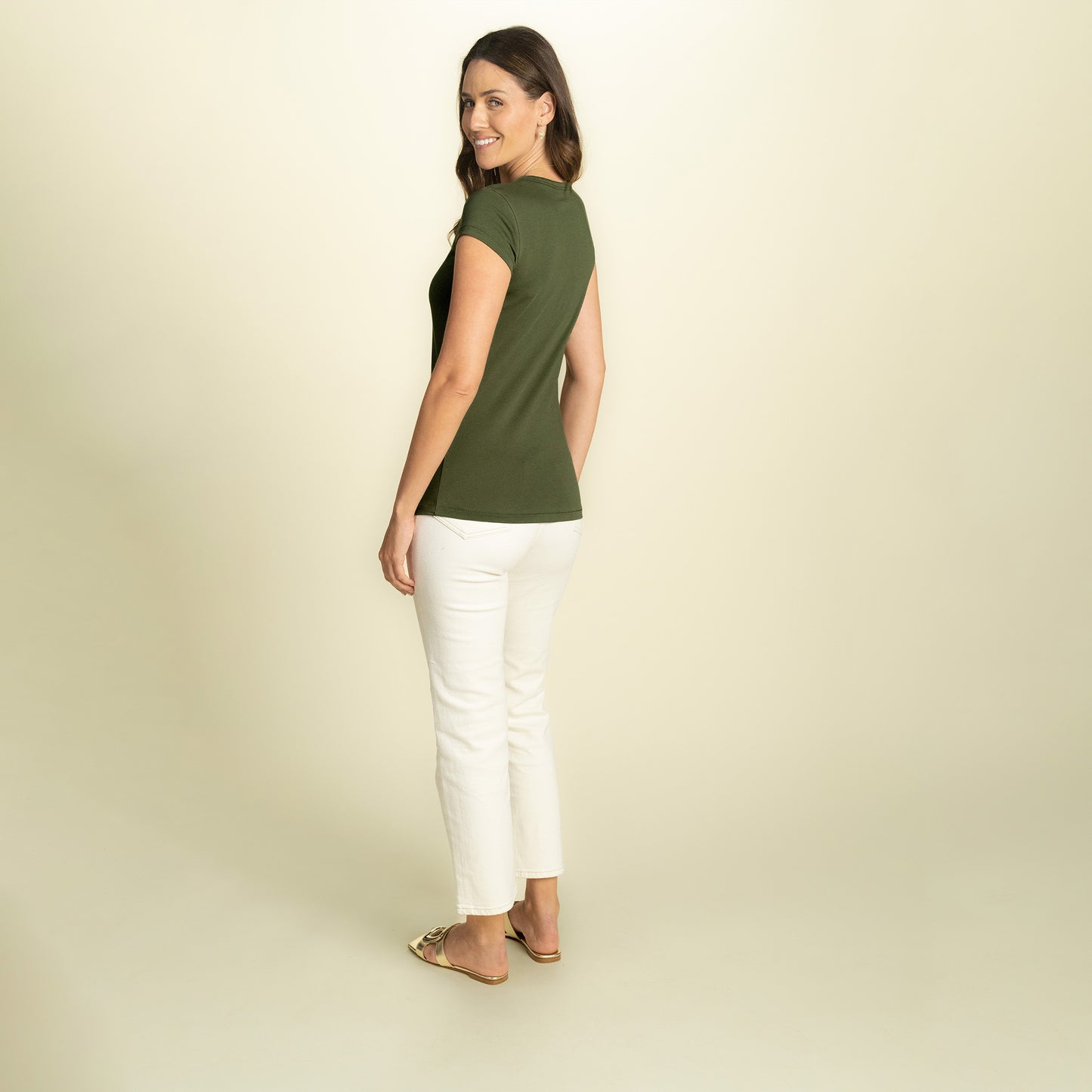 found. Women's Organic Cotton Short Sleeve Fitted Crew Tee