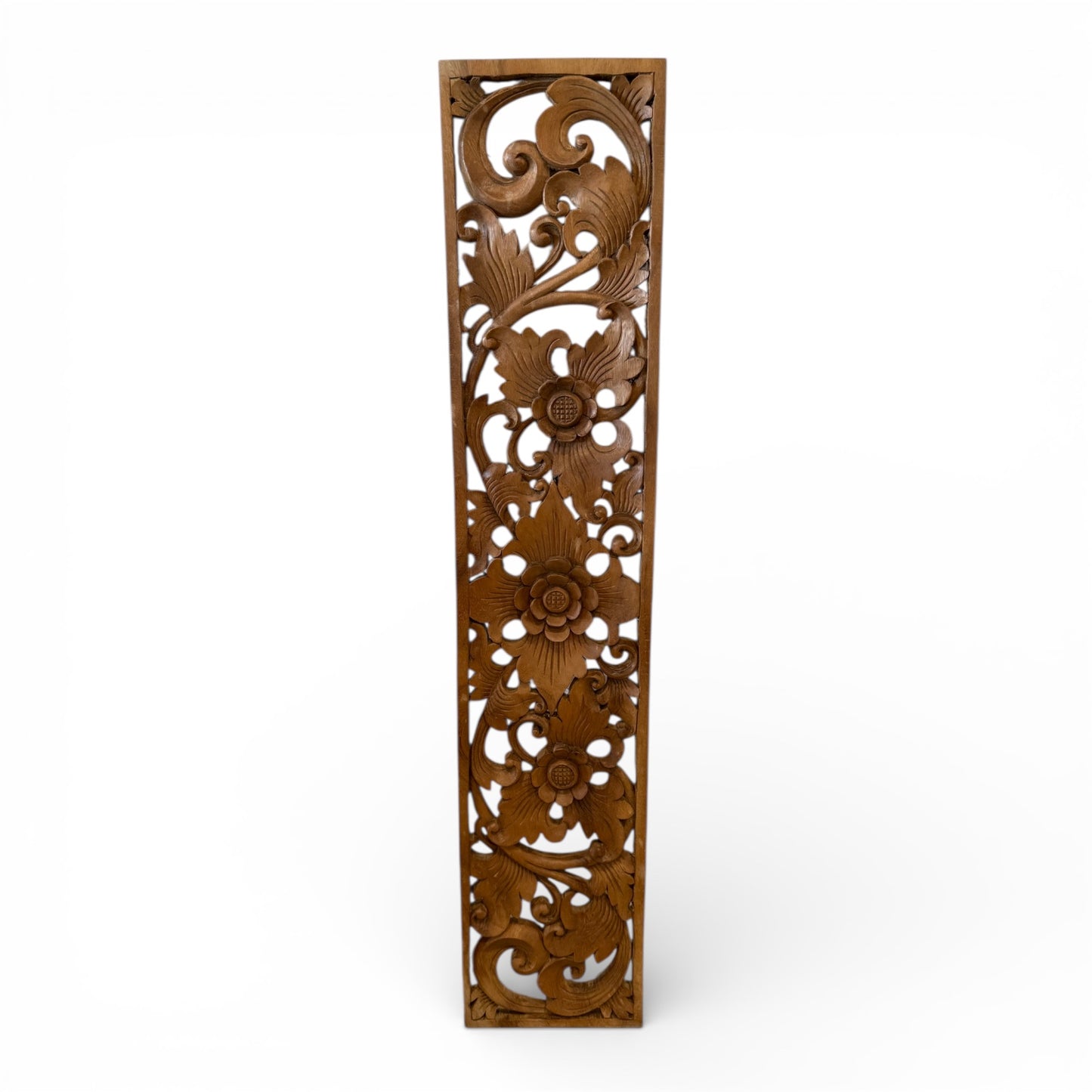 Hand Carved Teak Decorative Panel
