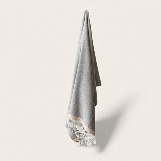 Ombre Baby Alpaca Throw Dark Grey