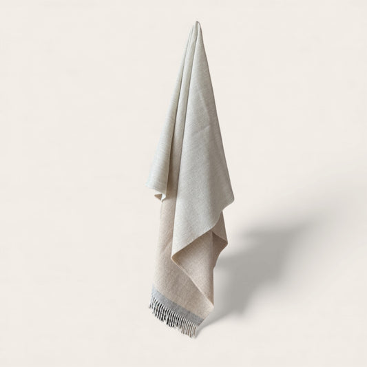 Ombre Baby Alpaca Throw Beige
