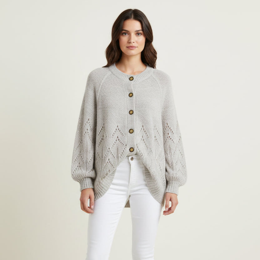 The Holly Open Weave, Cashmere Cardigan