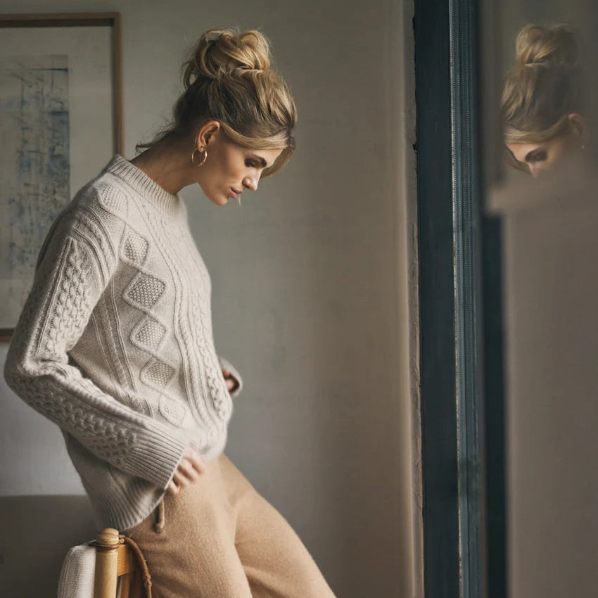 Malou Cashmere Fisherman's Sweater