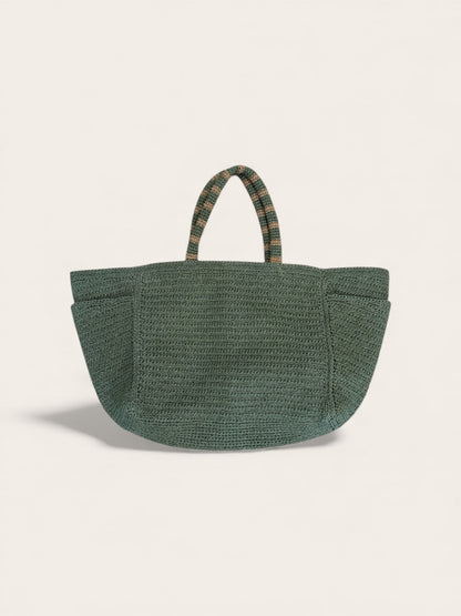 Hand Woven found. Horizontal Day Bag