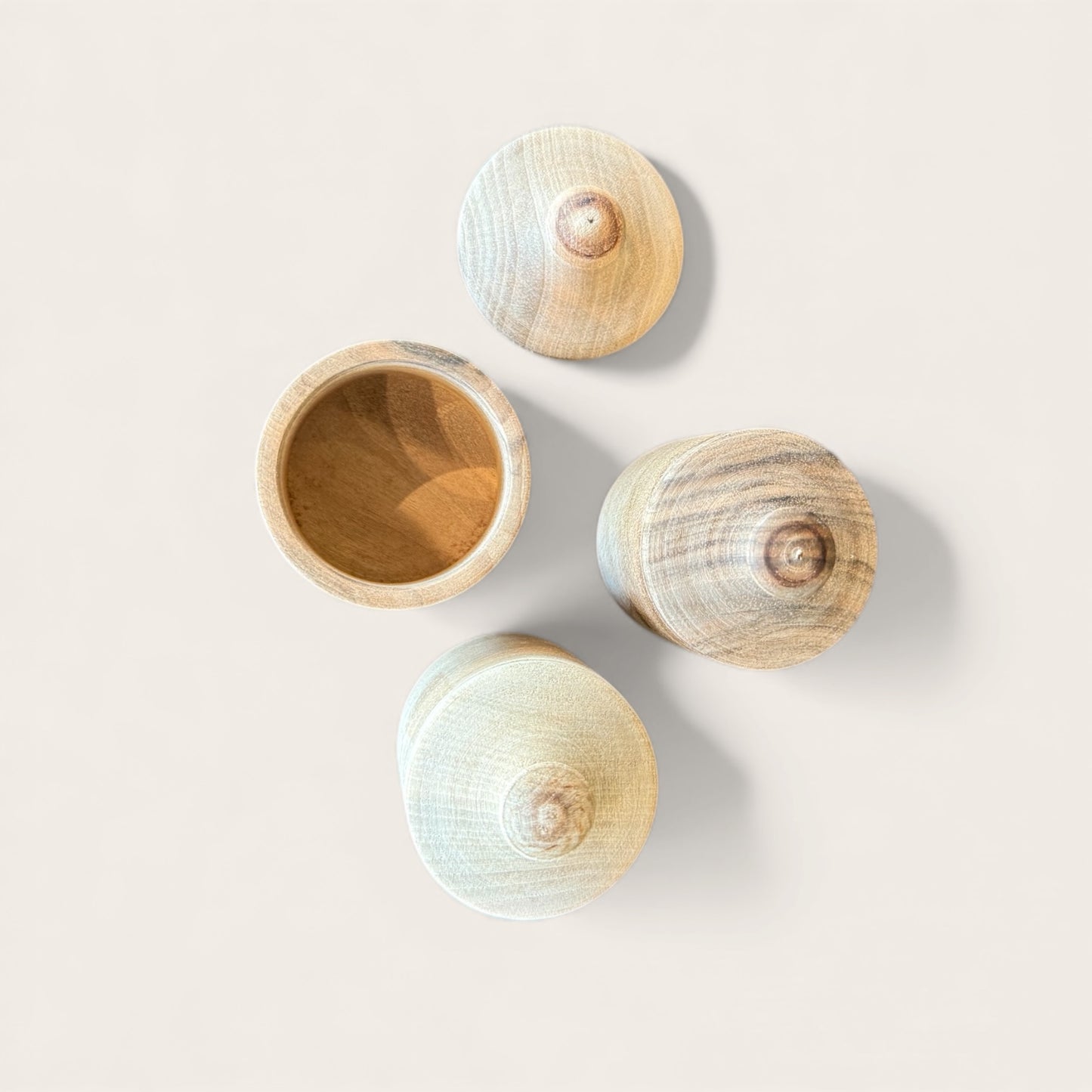 Walnut Wood Salts Container