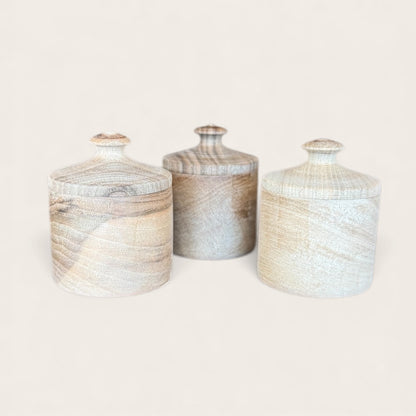 Walnut Wood Salts Container