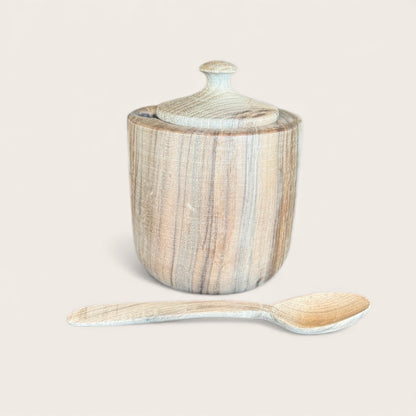 Walnut wood Condiment Serving Container