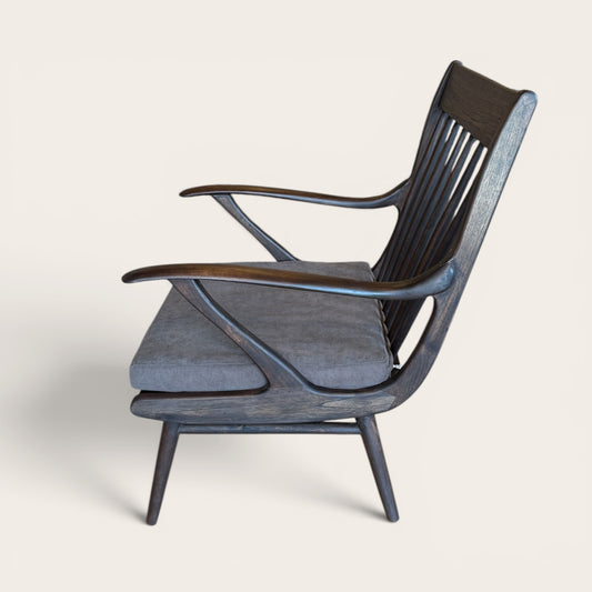 Spindle Teak Oversized Chair