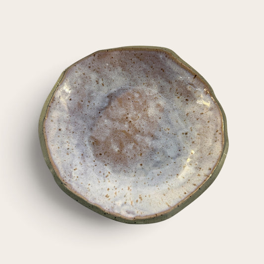 ap pottery hand built green clay plate