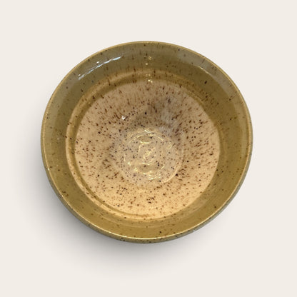 ap pottery green & cream marbled bowl