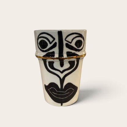 Hand Painted Gold Accent Morroccan Cups