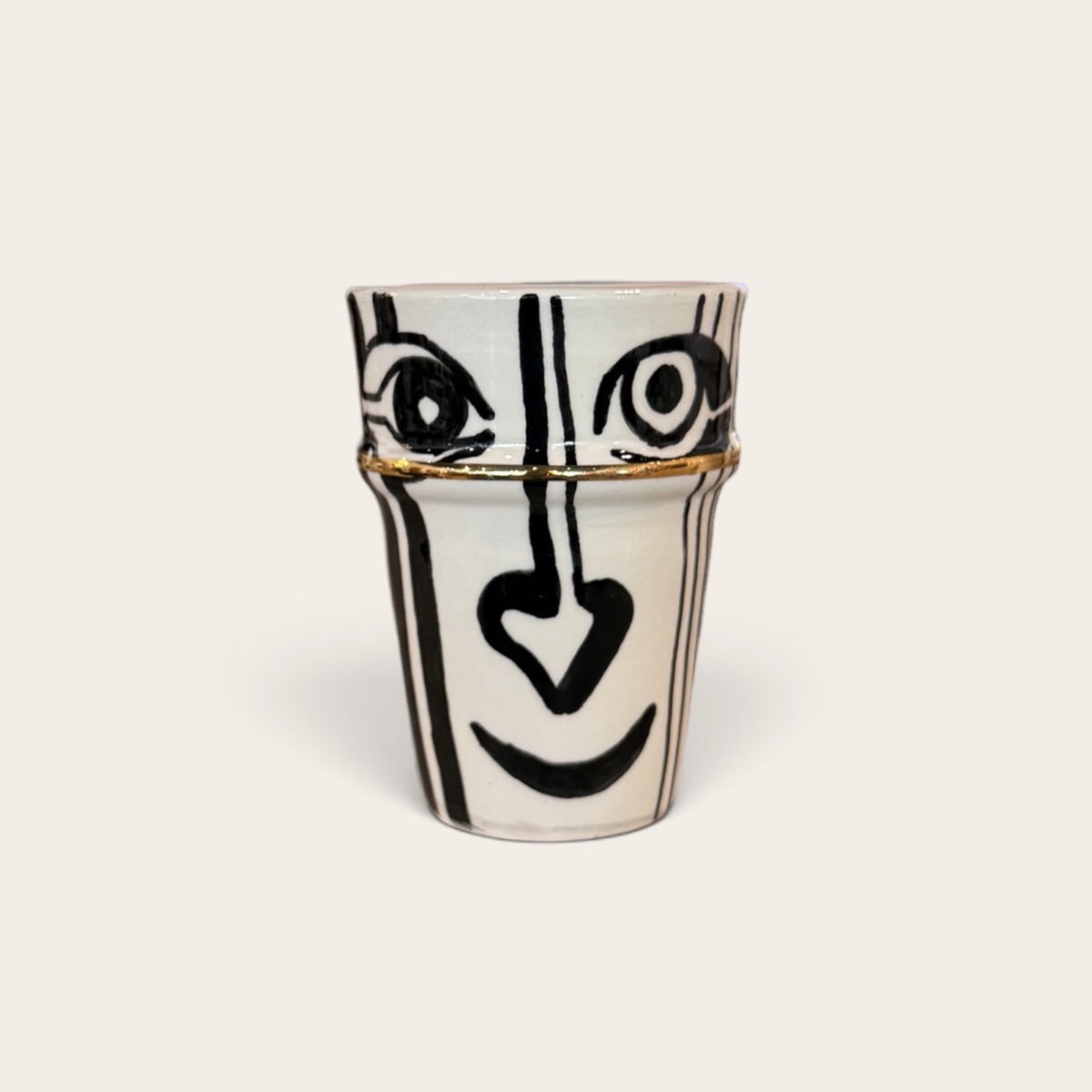 Hand Painted Gold Accent Morroccan Cups