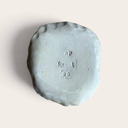 ap pottery small blue organic dish