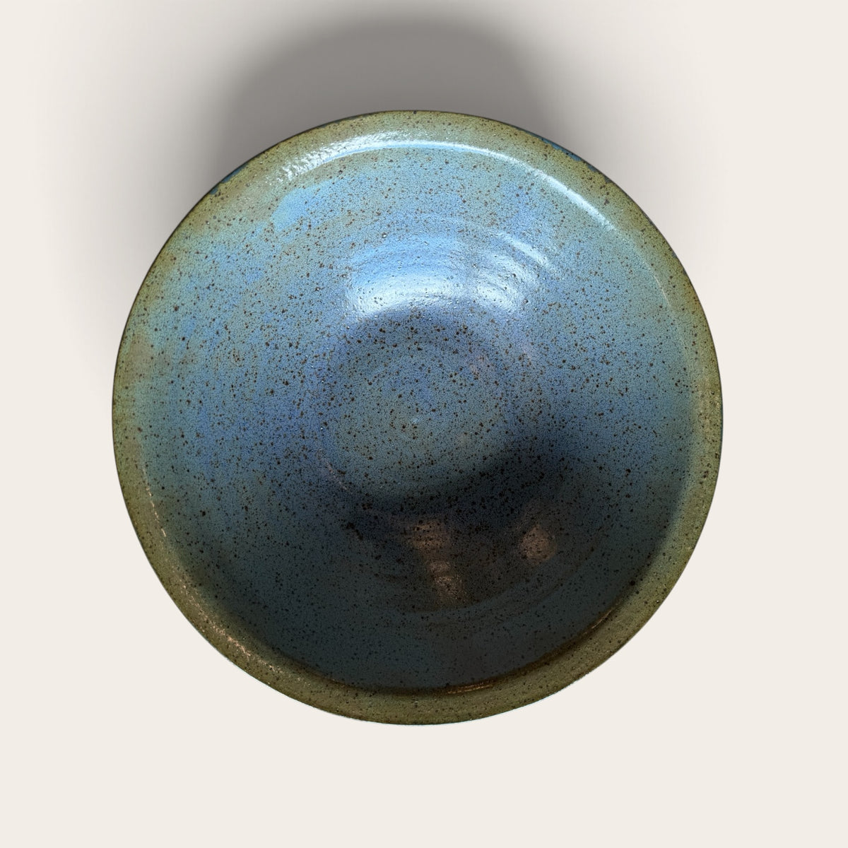 ap pottery large blue/green serving bowl