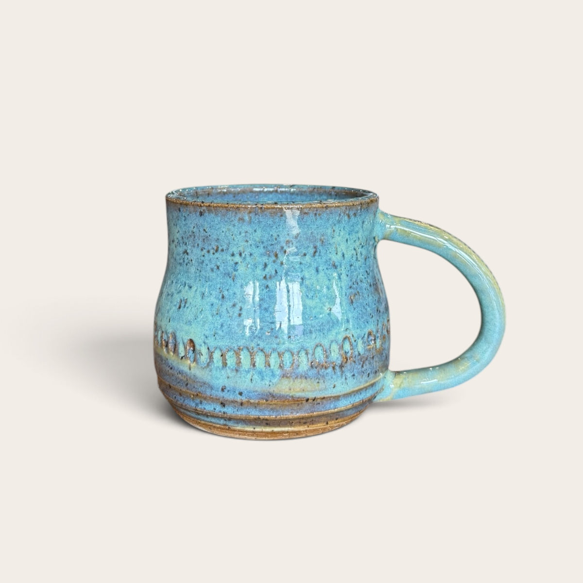 ap pottery turquoise mugs