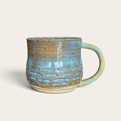 ap pottery turquoise mugs