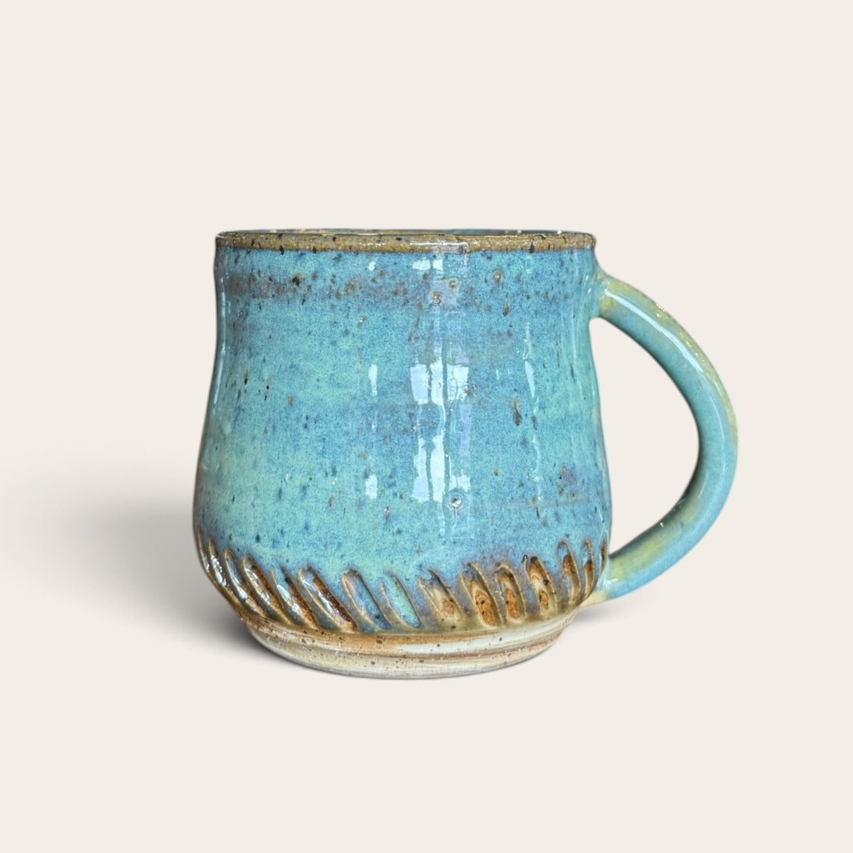 ap pottery turquoise mugs