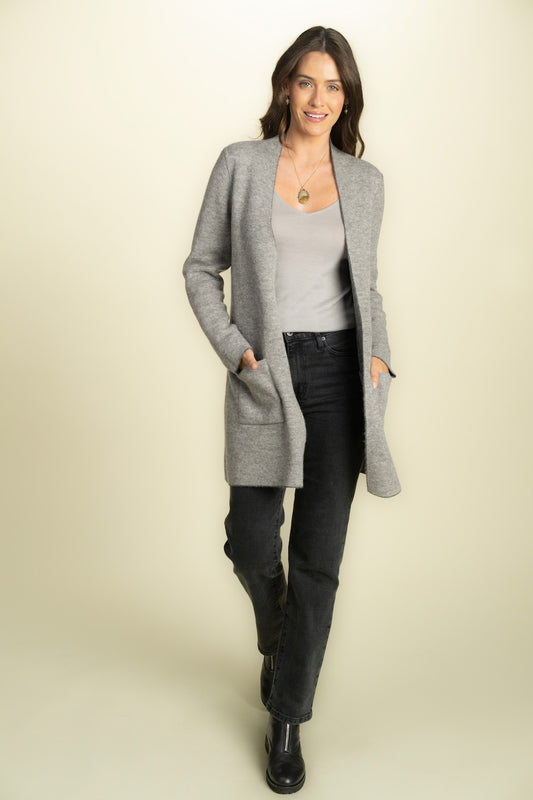 Reversible Swing Cardigan – Baby Alpaca, Two-Tone